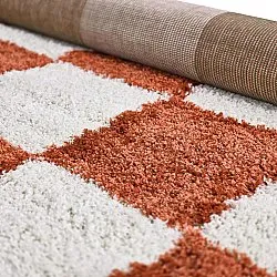 Shaggy szőnyeg - Gordes (narancs/fehér)