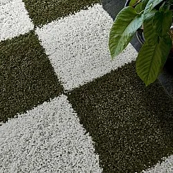 Shaggy szőnyeg - Gordes (zöld/fehér)