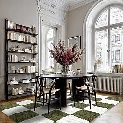 Shaggy szőnyeg - Gordes (zöld/fehér)