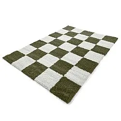 Shaggy szőnyeg - Gordes (zöld/fehér)