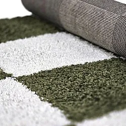 Shaggy szőnyeg - Gordes (zöld/fehér)