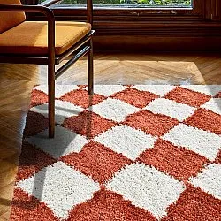 Shaggy szőnyeg - Albi (fehér/narancs)