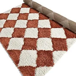 Shaggy szőnyeg - Albi (fehér/narancs)