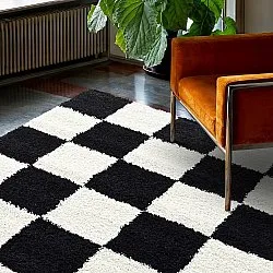Shaggy szőnyeg - Gordes (fekete/fehér)