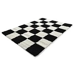 Shaggy szőnyeg - Gordes (fekete/fehér)