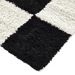 Shaggy szőnyeg - Gordes (fekete/fehér)