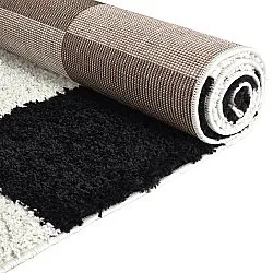 Shaggy szőnyeg - Gordes (fekete/fehér)