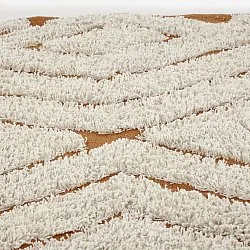 Kerek szőnyeg - Holwell Natural Cotton Shaggy (törtfehér/barna)
