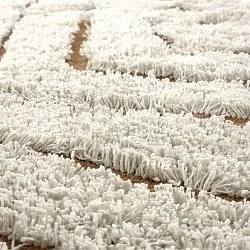 Kerek szőnyeg - Holwell Natural Cotton Shaggy (törtfehér/barna)