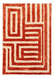 Shaggy szőnyeg - Karbala (krém/piros)