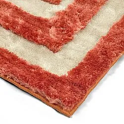 Shaggy szőnyeg - Karbala (krém/piros)