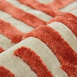 Shaggy szőnyeg - Karbala (krém/piros)