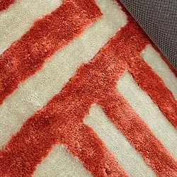 Shaggy szőnyeg - Karbala (krém/piros)