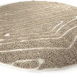 Kerek szőnyeg - Kindon Natural Cotton Shaggy (bézs/fehér)