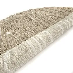 Kerek szőnyeg - Kindon Natural Cotton Shaggy (bézs/fehér)