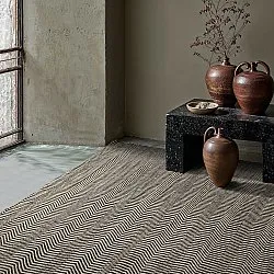 Gyapjúszőnyeg - Larkana (bézs/fekete)