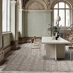 Gyapjúszőnyeg - Larkana (barna/fehér)