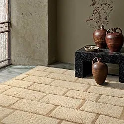 Shaggy szőnyeg - Leknes Hand Woven Wool Shaggy (krém)