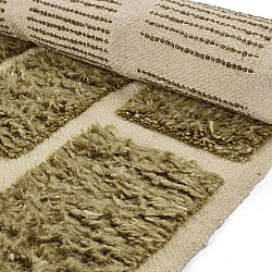 Shaggy szőnyeg - Leknes Hand Woven Wool Shaggy (zöld)