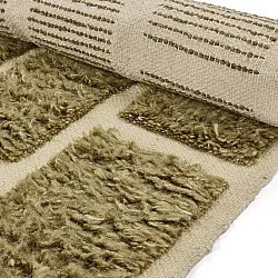 Shaggy szőnyeg - Leknes Hand Woven Wool Shaggy (zöld)