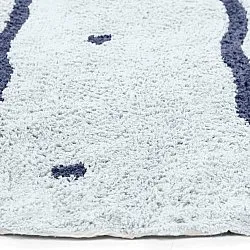 Kerek szőnyeg - Leora Natural Cotton Shaggy (szürke/kék)