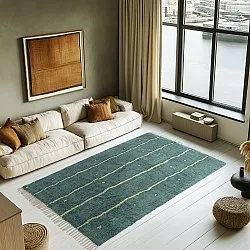 Shaggy szőnyeg - Leora Natural Cotton Shaggy (zöld)