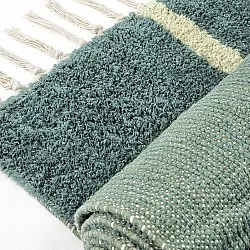 Shaggy szőnyeg - Leora Natural Cotton Shaggy (zöld)