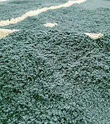 Kerek szőnyeg - Leora Natural Cotton Shaggy (zöld)