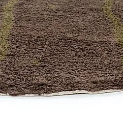 Kerek szőnyeg - Leora Natural Cotton Shaggy (barna/olíva)