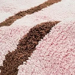 Shaggy szőnyeg - Leora Natural Cotton Shaggy (rózsaszín/barna)