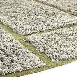 Kerek szőnyeg - Lindley Natural Cotton Shaggy (greige/zöld)