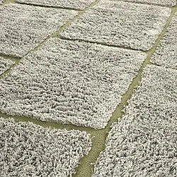 Kerek szőnyeg - Lindley Natural Cotton Shaggy (greige/zöld)