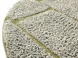 Kerek szőnyeg - Lindley Natural Cotton Shaggy (greige/zöld)