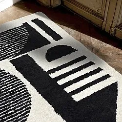 Shaggy szőnyeg - Maron (fekete/fehér)