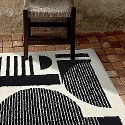 Shaggy szőnyeg - Maron (fekete/fehér)