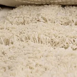 Shaggy szőnyeg - Otranto Natural Cotton Shaggy (piszkosfehér)