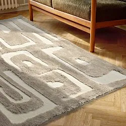 Shaggy szőnyeg - Palmyra (bézs/fehér)