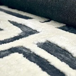 Shaggy szőnyeg - Palmyra (fehér/tengerészkék)