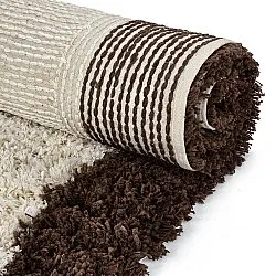 Shaggy szőnyeg - Sagres Natural Cotton Shaggy (törtfehér/barna)