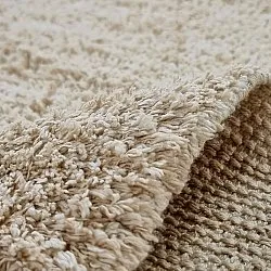 Kerek szőnyeg - Sivia Natural Cotton Shaggy (bézs)