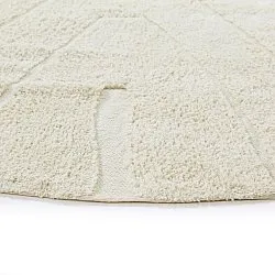 Kerek szőnyeg - Sivia Natural Cotton Shaggy (piszkosfehér)