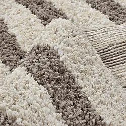 Shaggy szőnyeg - Thira Stripe Cotton Shaggy (krém/taupe)