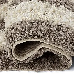 Shaggy szőnyeg - Thira Stripe Cotton Shaggy (krém/taupe)