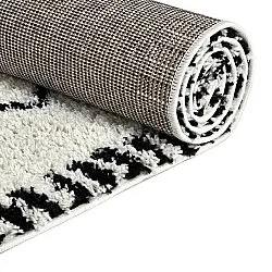 Shaggy szőnyeg - Tiznit (fehér/fekete)