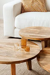 Dohányzóasztal - Vintage - 65 cm round (természet)