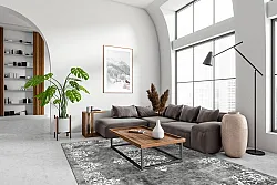 Wilton szőnyeg - Santi (sötétszürke/fehér)