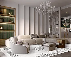 Wilton szőnyeg - Santi (fehér/fekete)