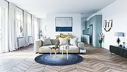 Kerek szőnyeg - Shade (kék)