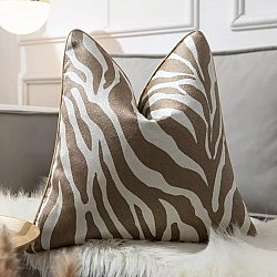Párnahuzat - Zebra Cushion 45 x 45 cm (arany/fehér)