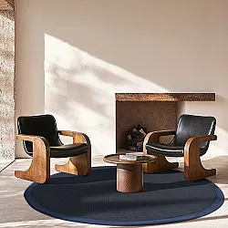 Kerek szizál szőnyeg - Agave (sötétkék)